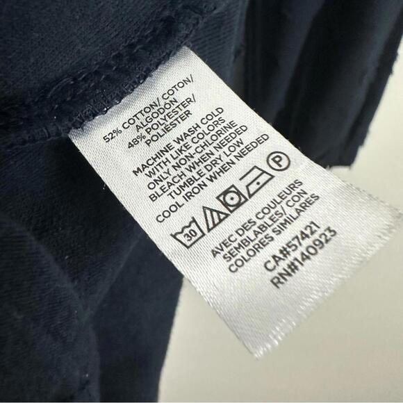 LOFT Navy Peplum Blouse Women's Size XL - Picture 4 of 5